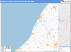 Niles-Benton Harbor Metro Area Digital Map Basic Style